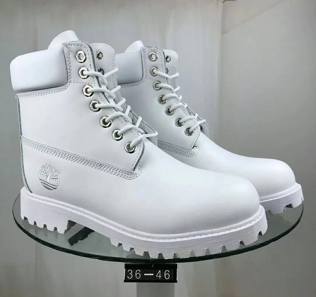 Classic Leather Work Boots - Durable Cowhide Waterproof Boots for Men and Women | Outdoor Hiking