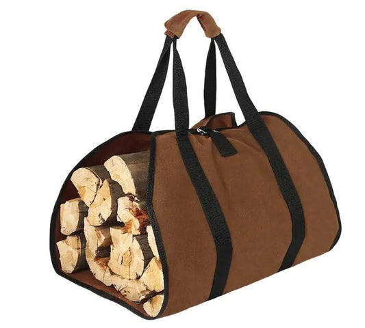 Outdoor Firewood Tote Bag - Durable 600D Oxford Canvas Storage Carrier for Camping & Home