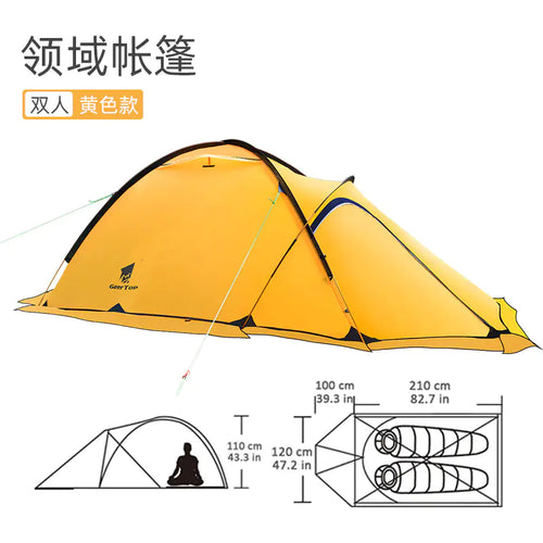 Winter Double Layer Waterproof Camping Tent for Hiking - 4-Season 2-Person Shelter