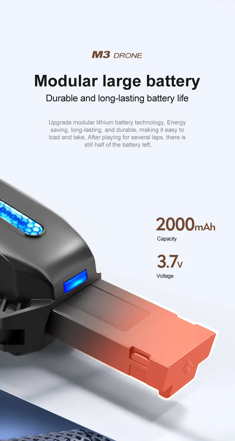 UAV Three Camera HD Drone - Optical Flow Positioning with Obstacle Avoidance | Orange & Black