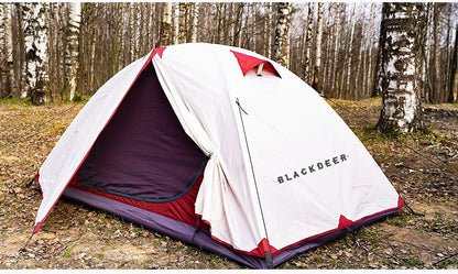 BlackDeer Double Layer Camping Tent - 2-3 Person Waterproof 3/4 Season Shelter with Aluminum Poles