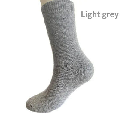 Wool Socks Thickened And Plush Warm Terry Middle Cylinder - Men's Antibacterial Winter Socks