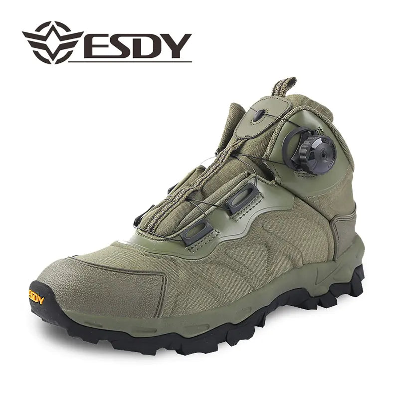 Military Tactical Off-Road Trekking Boots - ESDY Fast Reverse Combat Boots | All-Season Hiking