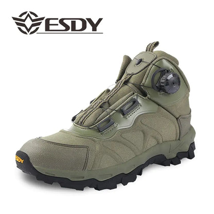 Military Tactical Off-Road Trekking Boots - ESDY Fast Reverse Combat Boots | All-Season Hiking
