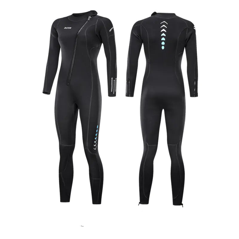 One-Piece Neoprene Wetsuit - Warm Surfing & Diving Suit for All Seasons | Unisex Athletic Wear