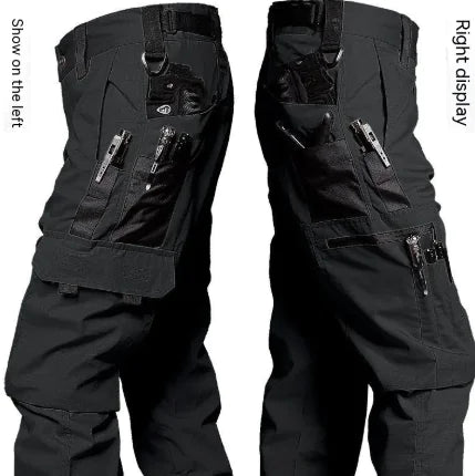 Men's Waterproof Tactical Trousers - Outdoor Cargo Pants with Fleece Lining | Plus Size Available