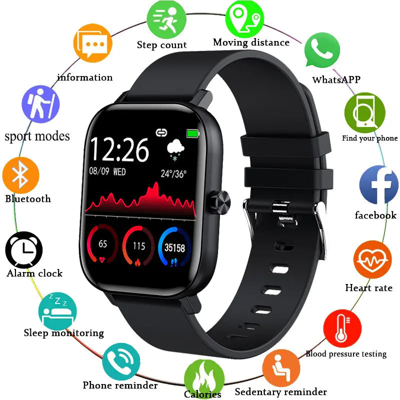 Unisex Waterproof Smart Watch for All Activities