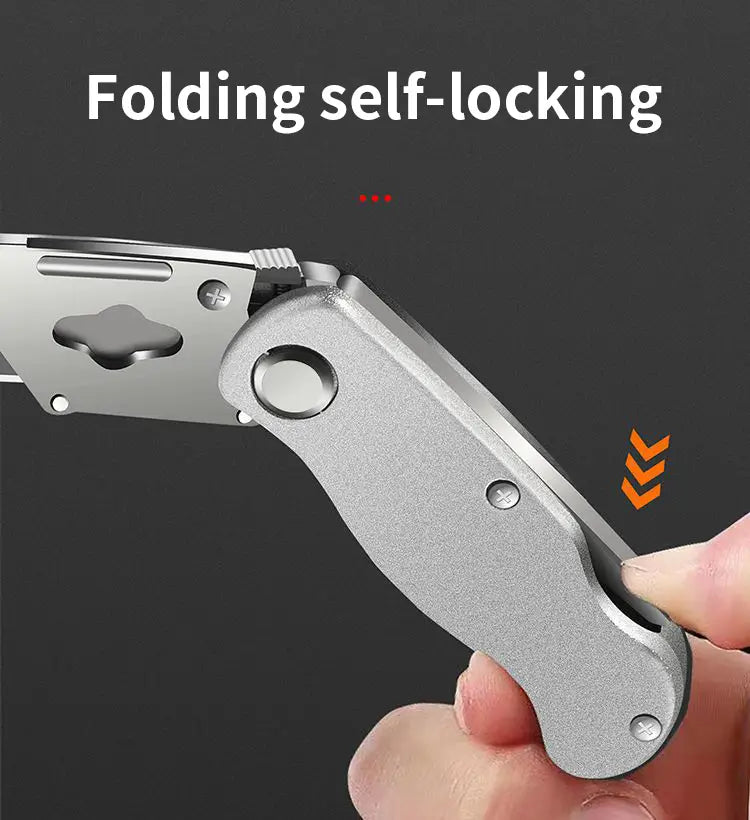 Heavy Duty All-Steel OUDISI Utility Knife for Electricians - SK5 Blade Aluminum Alloy Handle