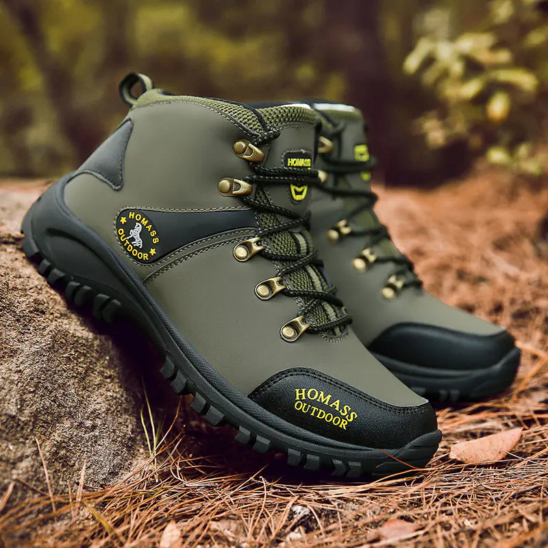 Men's High-Top Outdoor Hiking Shoes - Waterproof Trail Boots | All-Terrain Footwear