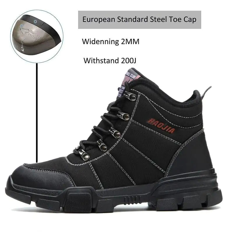 SUADEEX Steel Toe Safety Shoes - Protective Work Footwear for Men
