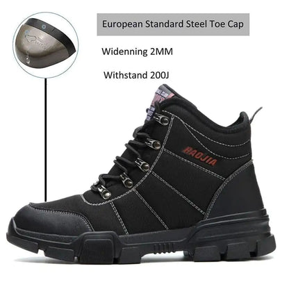 SUADEEX Steel Toe Safety Shoes - Protective Work Footwear for Men