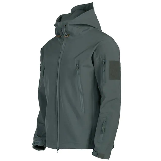 Men's Tactical Waterproof Shark Skin Jacket - Softshell Outdoor Jacket with Fleece Lining
