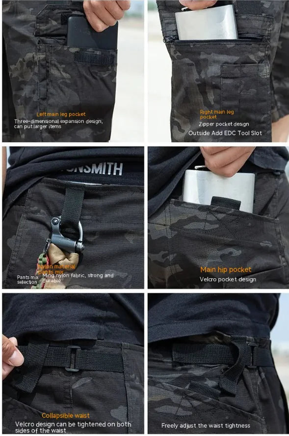 Men's Waterproof Tactical Trousers - Outdoor Cargo Pants with Fleece Lining | Plus Size Available