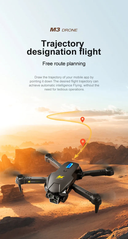 UAV Three Camera HD Drone - Optical Flow Positioning with Obstacle Avoidance | Orange & Black