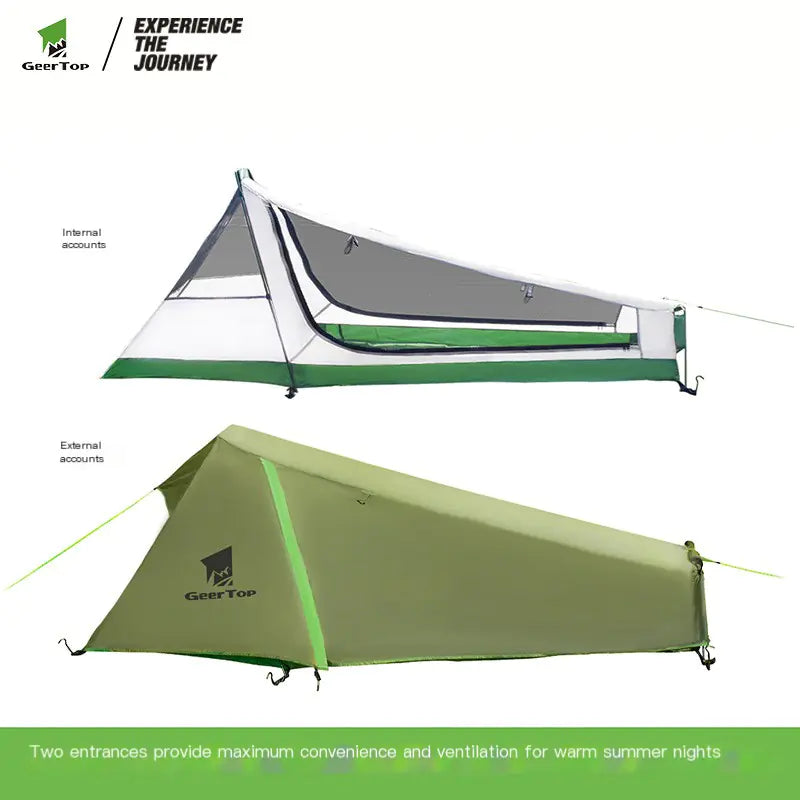 New Waterproof Pyramid Tent for Outdoor Camping - Single Person Lightweight Shelter