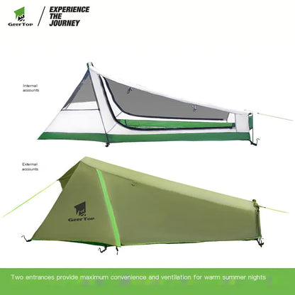 New Waterproof Pyramid Tent for Outdoor Camping - Single Person Lightweight Shelter