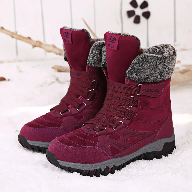 Women's Winter Outdoor Snow Boots for Hiking and Skiing