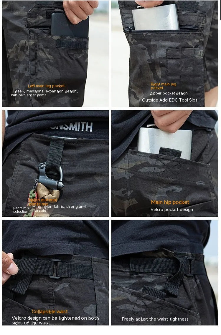 Men's Waterproof Tactical Cargo Pants - Multi-Pocket Outdoor Work Pants