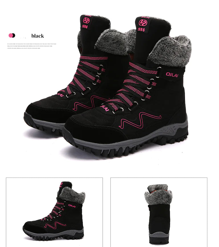 Women's Winter Outdoor Snow Boots for Hiking and Skiing