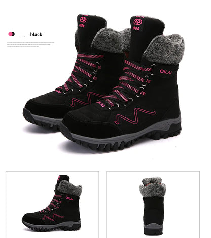 Women's Winter Outdoor Snow Boots for Hiking and Skiing