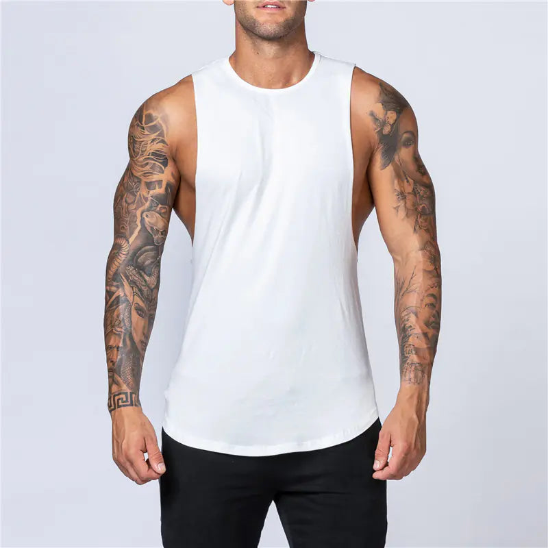 Men's Loose Cotton Sleeveless Singlet